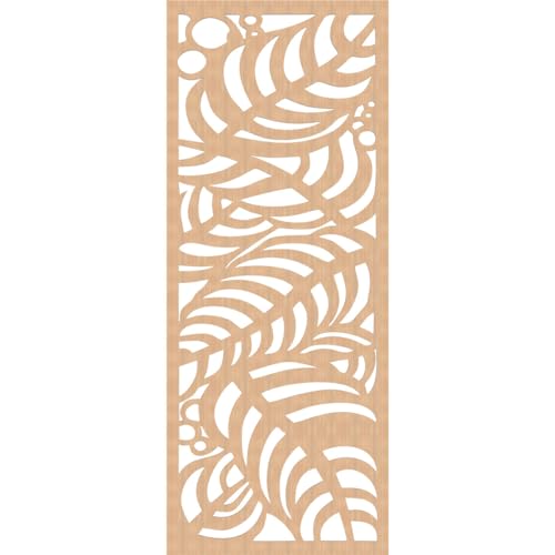 Image of 37 3 /8 inchW x 94 3 /8 inchH x 3 /8 inchT Mills Decorative Fretwork Wood Wall Panels, Hickory