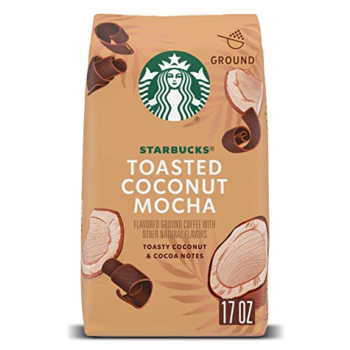 Image of Starbucks Naturally Flavored Ground Coffee, Toasted Coconut Mocha, 100% Arabica, Limited Edition, 17 oz