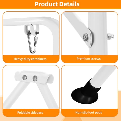 Image of Swing Stand for Kids, Foldable A-Frame Metal Frame, Indoor & Outdoor Heavy Duty Swing Stand for Most Baby Jumper /Toddler Swings /Hammock Chair, Easy to Assemble, Seat not Included