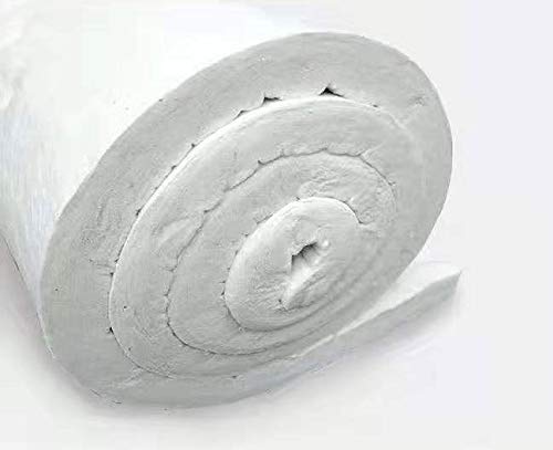 SOOMJ Ceramic Fiber Insulation Baffle Fire Blanket - 25'x24"x1" High Density Heat 2400F (1315C), for Stoves, Furnace, Kilns, Fire Bricks, Boilers, Kilns, Blacksmithing, Pizza Ovens