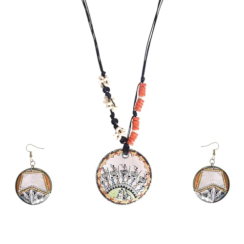 Image of AAKRITI ART CREATIONS Handcrafted Women's Jewelry Set - Elegant Ethnic Necklace and Earrings, Statement Fashion Accessories for Parties & Festivals