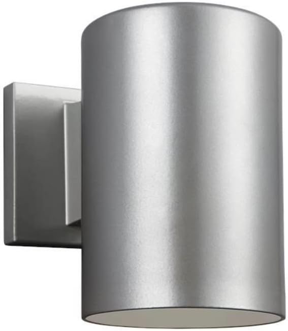 Sea Gull Lighting Generation Lighting 8313997S-15 Contemporary Modern LED Wall Sconce from Seagull-Outdoor Cylinders Collection in White Finish, Large
