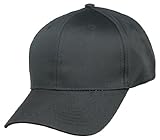 Blank Hat 6 Panel Pro Style Twill Youth Cap in Black, Black, Size Adjustable