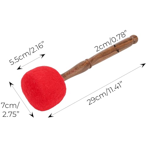 Baqueta de goma para cuencos y gongs madera 11.42 in miniatura 2