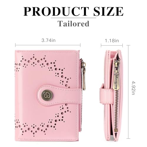 Image of Small Wallet for Women Bifold Credit Card Holder Compact Women Wallet with Zipper Coin Pocket