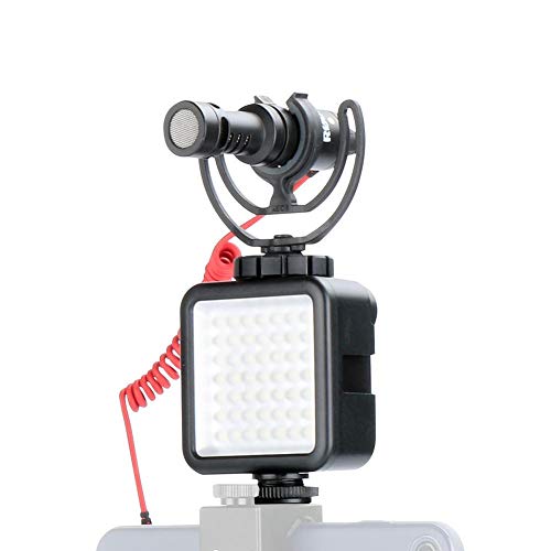 WinnerEco Luz de vídeo para celular Mini câmera de 49 LEDs, luz de vídeo para celular, regulável, lâ