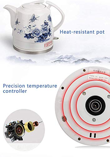 Bouilloire électrique rétro en céramique 1,2 L 1000W eau rapide pour thé