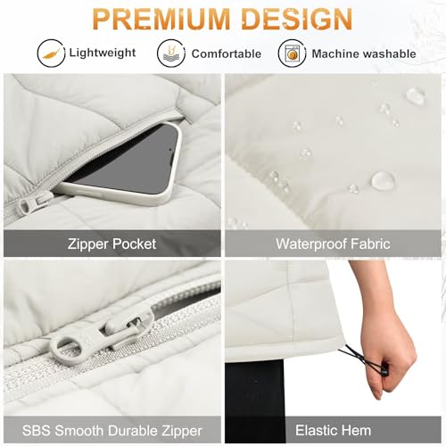 Image of KOVNLO Heated Vest Women, Electric Warming Heated Jackets, (Battery Pack Not Included) Smart Controller With Lights-out
