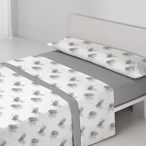 Sedalinne - Juego de Sabanas Termicas Navia 3 Piezas - Cama 90x190 cm - Tejido Térmico Pirineo Suave - Incluye Bajera Ajustable, Encimera y Funda de Almohada - Sábanas de Invierno - Gris