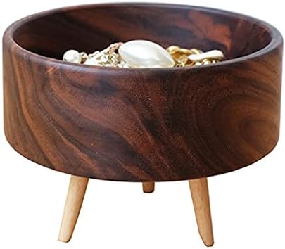 Wood Jewelry Organizer Box - Solid Wood Jewelry Tray & Key Storage Bowl - Stackable Fall Decor for Indoor Desktop - Perfect for Wallets, Cell Phones, Coins & Keys.