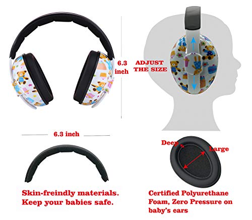 Pormucal Baby Ear Protection Ear Muffs For 3 Months To 2+ Years Noise Reduction Hearing Protection For Infant And Toddlers With Bear Ear. (Brown) #TOP2