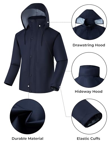 Ubon Waterproof Rain Suits for Men Including Jackets and Pants Lightweight Rain Gear for Golf Hiking Fishing 2 Pieces3