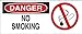 Brady 95269 Premium Fiberglass No Smoking Sign, 7" X 17", Legend "No Smoking (with Picto)"