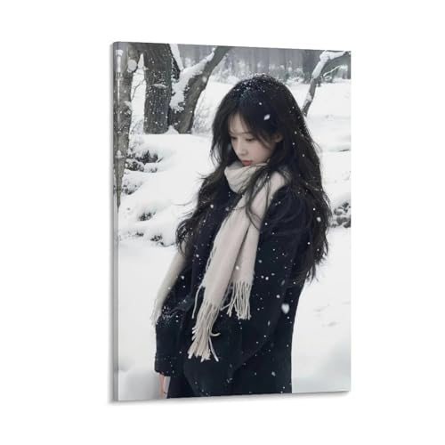 Winter �E�B���^�[ Aespa �G�X�p �|�X�^�[ (1) �������� �L�����o�X�E�H�[���A�[�g ��� �|�X�^�[16x24inch(40x60cm)