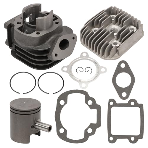 Attisfiera kit cylindre 50cc fonte pour MBK Booster Culasse Piston Bi-segments Type Origine Bw’s Spirit Stunt Slider Rocket Next Minarelli Vertical tous modèles avant et après 2004