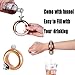 Hillside-Kit Bracelet Bangle Flask Handmade Crystal Lid Creative 304 Stainless Steel Wine Flask Gift For Women Girls Men Party Flask Hidden Liquor Flask Bracelet Funnel Set 3.5oz