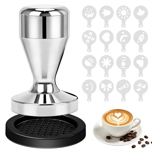 Ytwehela Espresso Tamper 51mm, Massiver Edelstahl Kaffeestampfer