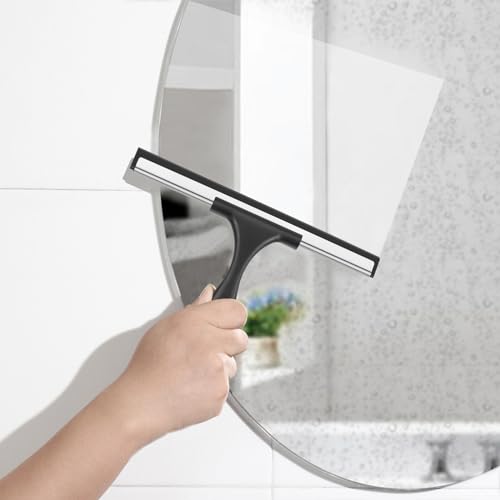SetSail Duschabzieher für Glastüren, Edelstahl Fensterabzieher Allzweckabzieher Schwerlast Badabzieher für Dusche Glastür und Fliesenreinigung 10 Zoll