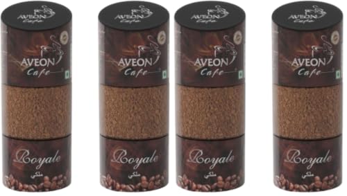 Image of Aveon Cafe Royale Instant Coffee - 2 x 100g Jars | Premium Freeze-Dried Blend | Rich Aroma & Smooth Flavor | 100% Arabica & Robusta | Quick Brew Coffee for Coffee Lovers (Pack of 2)