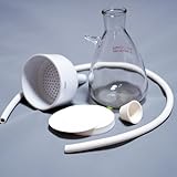 Il kit di filtrazione completo comprende un imbuto Buchner in porcellana, un pallone filtrante in vetro resistente, diverse carte da filtro e un adattatore in gomma aderente for un funzionamento senza interruzioni.