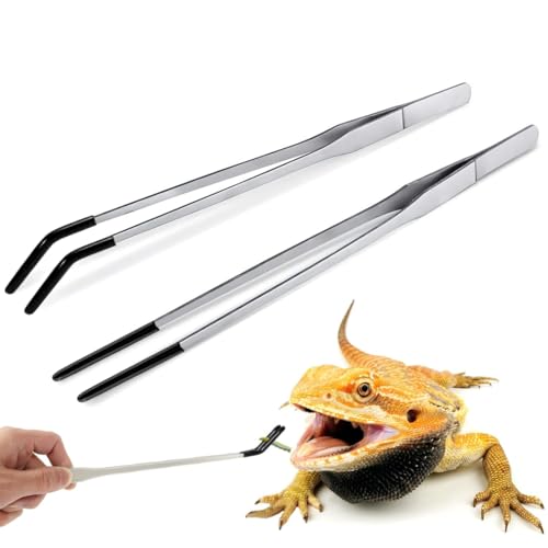 HAMKU pinces inox 27 cm, droite et courbe, pointe caoutchouc