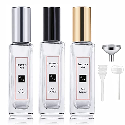 Perfume Atomiser Refillable, Travel Perfume Atomiser Bottle Mini Small Empty Spray Bottles Portable Glass Travel Perfume Pods Container For Perfume Travel Holiday (10 Ml/ 2 Packs) (3 PCS)