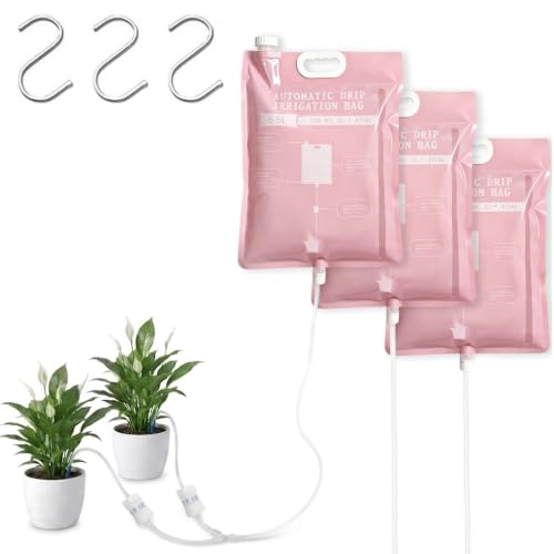 3Pcs 6.5L Automatic Vacation Plant Waterer Bag, Plant Self Watering Devices