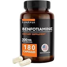 Benfotiamine 300mg - Benfotiamine b1-180 Capsules 3 Months Supply - Vegan, Non-GMO, Gluten-Free