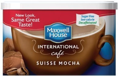 Maxwell House International Coffee Decaf Sugar Free Suisse Mocha Cafe, 4-ounce Cans (Pack of 3)