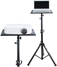 Vilro Multi-Purpose Projector Stand Laptop Tripod Stand 180 Degree Angles Height 3.5ft to 6ft Adjustable with Heavy Duty Laptop Floor Stand for Indoor Outdoor Office Home, Stage, Studio, DJ Racks#13