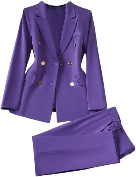 Women's Formal Work Suit Set Blazer Pants Office Lady Business Outfit