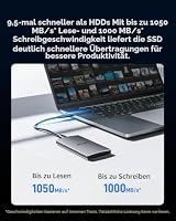 Lexar ES3 Externe SSD, 512 GB, Tragbare SSD, PSSD bis zu 1050 MB/s Lesen – Ansicht 3