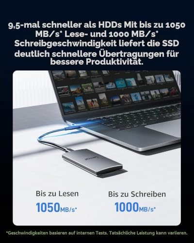 Lexar ES3 1 to SSD Portable extrême, Jusqu’à 1050 Mo/s en Lecture - 4