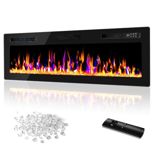 Vitesse 60 Inch Ultra Thin Electric Fireplace-Narrow Bezel Linear Fireplace