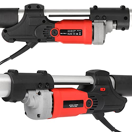 Saturnpower 800W Electric Drywall Sander Commercial Adjustable Variable Speed Disc Sander With 6 Sand Pads #TOP6