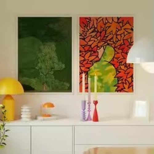 Toile paysage forêt verte XINBAO décoration murale encadrée haut de gamme