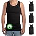 Produktbild RØDER Premium 3er Pack  Unterhemd Herren 100% gekämmte Baumwolle  Schwarz  XXL  Tanktop