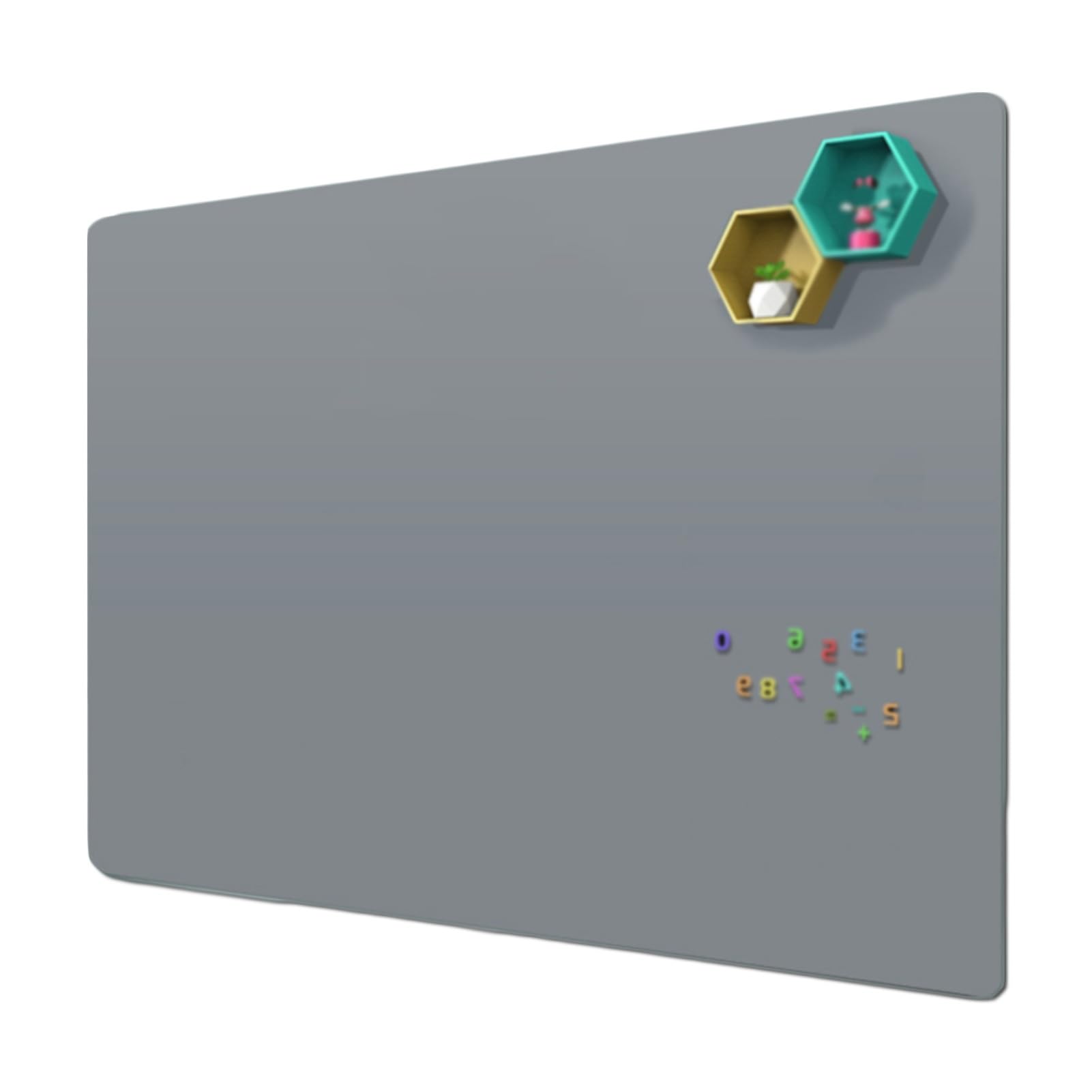 Magnetic Whiteboard Paper, Self Adhesive Magnetic Whiteboard Wallpaper Roll Multicolor Multiple Sizes(Grey,35.4x47.2in(90x120cm))