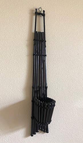 Ikebana Dreaming Vase, Japanese Bamboo Wall Hanging Container (Dark Brown) #TOP2