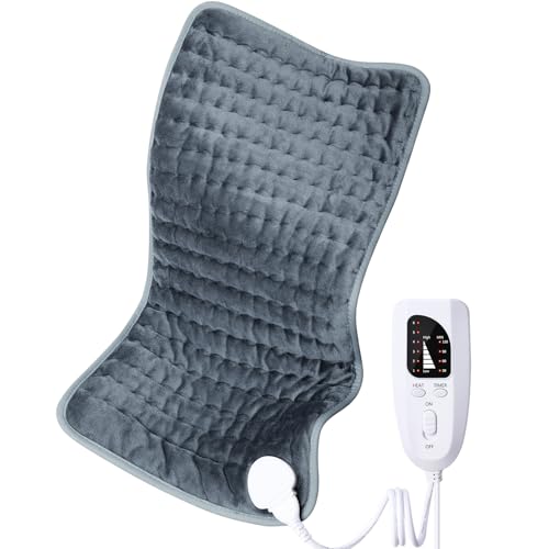 Image of Heating pad for Back /Shoulder /Neck /Abdomen, Heating Pads with 6 Fast Heating Settings, Auto-Off, Machine Wash, Birthday Gifts for Women Mom Men Dad, Extra Large 12 inchx24 inch, Iron