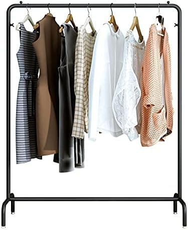 Porte-vêtements tringle à vêtements robuste noir présentoir de vêtement
