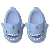  Puimentiua Cloud Shark Slides,Damen Hai Slippers, Herren Lustig Hausschuhe,Kinder Haifisch Schlappen, Sommer Cozy Badelatschen Pantoffeln  A- Blau,33-34 EU