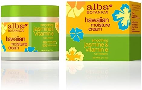 Alba Botanica Hawaiian Moisture Cream, Soothing Jasmine & Vitamin E 3 oz (Pack of 6)