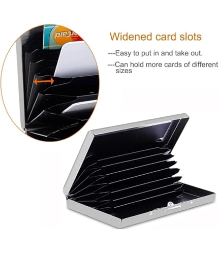 Generic 8 Slot RFID Credit Card Holder Silver Matt-silver - Image 6
