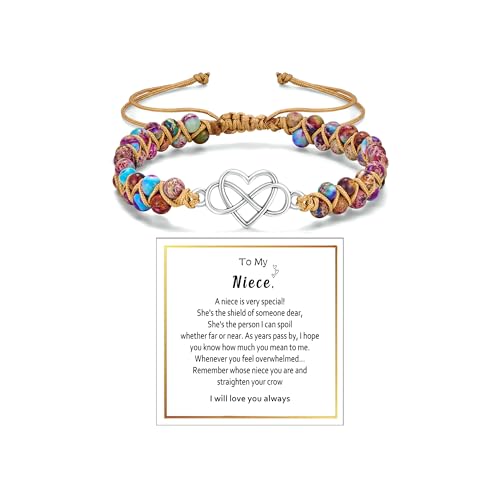 To My Niece Infinity Forever Love Heart �u���X���b�g �V�R�c��� �_�u�����C���[ �p�[�v�� �r�[�Y �D�� ���b�v �u���X���b�g ���߉\ �S�̕��a �M�t�g �W���G���[, 2XL, ��, ��΂Ȃ�