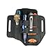 VIPERADE PJ13 EDC Leather Sheath, Knife Belt Sheath/Leather Flashlight Holster/for Leatherman Multitools Sheath, Handmade 3 Pockets Organizer Sheath for Knives/Flashlights/Tactical pens/Tools (Black)