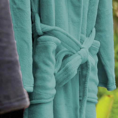 Roupão de Banho Microfibra Felpudo Tamanho G Verde Água