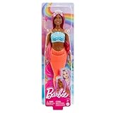 Barbie Mermaid Doll with Magenta Fantasy Hair and Headband Accessory, Curvy Body Type with Shell-Inspired Bodice and Tropical Red Tail, HRR04 - Image 6