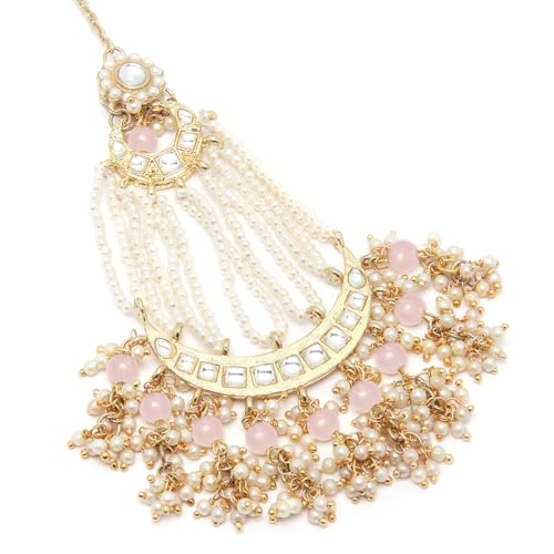 Image of Karatcart Gold Plated Handcrafted Kundan Passa for Women
