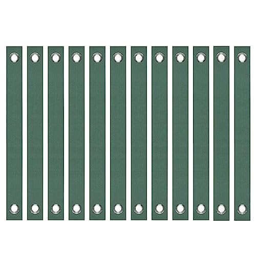 Tree Straps for Staking - 12 Pieces Anti-Pour Tree Support Straps for Staking Newly Planted Saplings and Hurricane Protection, Tree Straightening Ties (Green)
